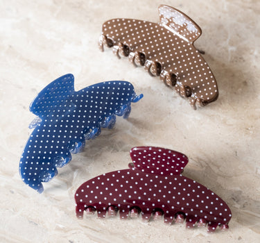 TILTIL Claw Clip Polkadot Bordeaux - Things I Like Things I Love