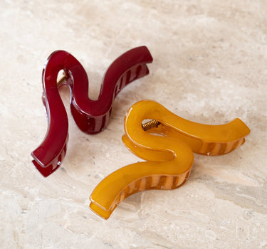 TILTIL Claw Clip Wave Geel - Things I Like Things I Love