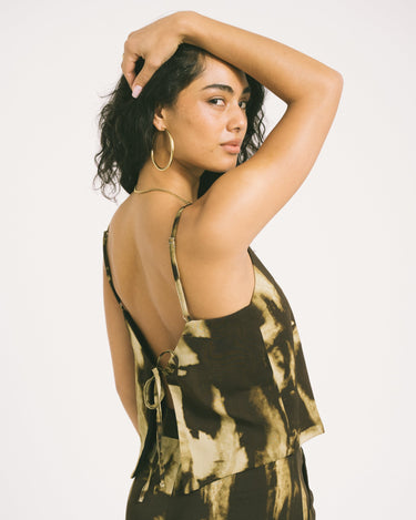 TILTIL Cloe Abstract Top Brown - Things I Like Things I Love