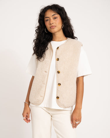 TILTIL Coco Gilet Teddy Ecru One Size - Things I Like Things I Love