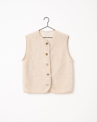 TILTIL Coco Gilet Teddy Ecru One Size - Things I Like Things I Love