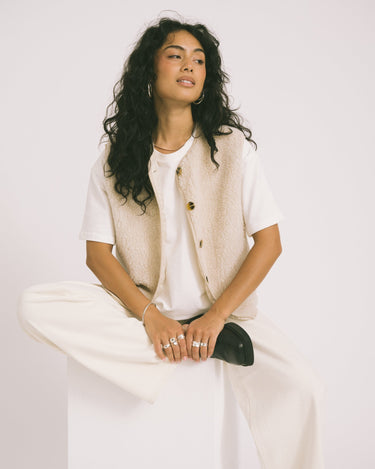 TILTIL Coco Gilet Teddy Ecru One Size - Things I Like Things I Love