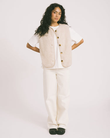 TILTIL Coco Gilet Teddy Ecru One Size - Things I Like Things I Love