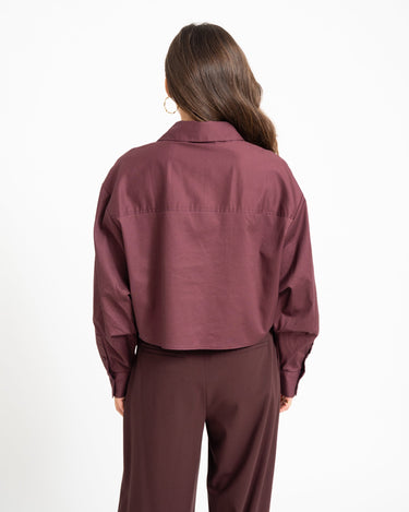 TILTIL Cropped Lizzy Blouse Bordeaux - Things I Like Things I Love