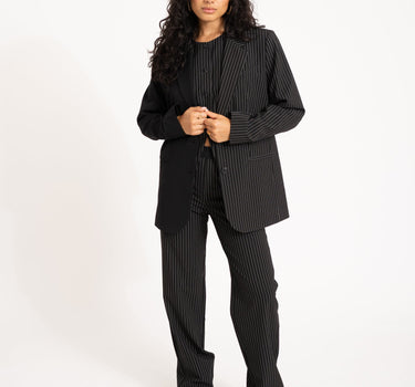 TILTIL Dana Blazer Black Pinstripe - Things I Like Things I Love