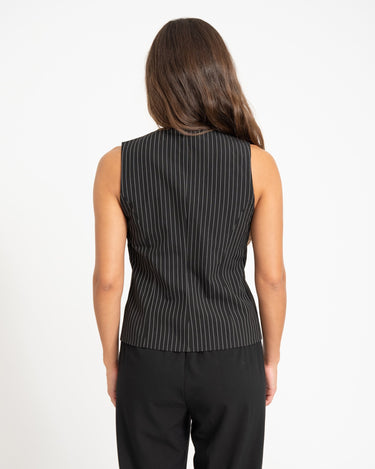 TILTIL Dana Gilet Black Pinstripe - Things I Like Things I Love