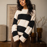 TILTIL Dee Oversized Striped Pullover Beige - Things I Like Things I Love