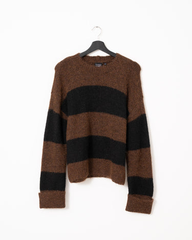 TILTIL Dee Oversized Striped Pullover Brown - Things I Like Things I Love