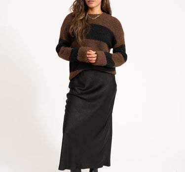 TILTIL Dee Oversized Striped Pullover Brown - Things I Like Things I Love