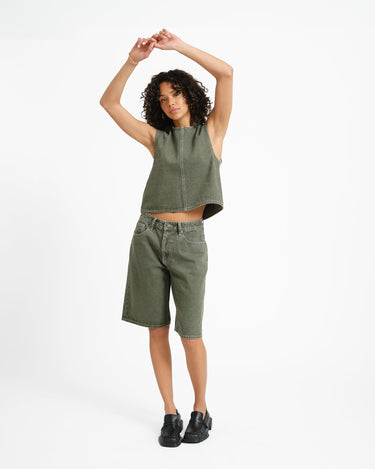 TILTIL Denim Ted Top Green - Things I Like Things I Love