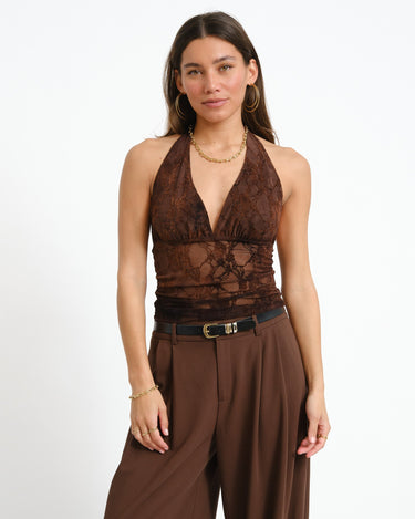 TILTIL Dina Lace Top Bruin - Things I Like Things I Love