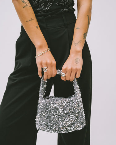 TILTIL Dina Mesh Velvet Sparkle Top Black - Things I Like Things I Love