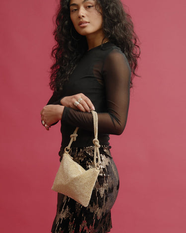 TILTIL Disco Rhinestone Bag Gold - Things I Like Things I Love