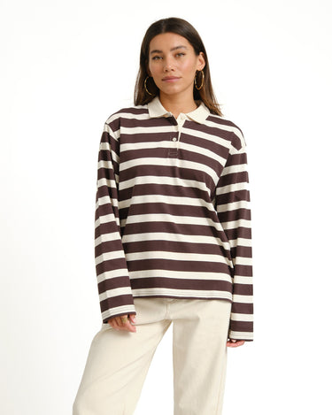 TILTIL Doka Polo Long Sleeve Bruin - Things I Like Things I Love