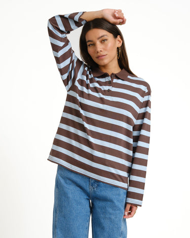 TILTIL Doka Polo Long Sleeve Lichtblauw - Things I Like Things I Love