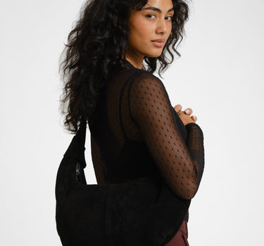 TILTIL Dotted Mesh Longsleeve Zwart - Things I Like Things I Love