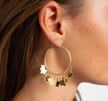 TILTIL Earrings Bungly Starhoops Gold - Things I Like Things I Love