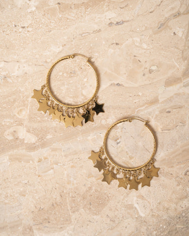 TILTIL Earrings Bungly Starhoops Gold - Things I Like Things I Love