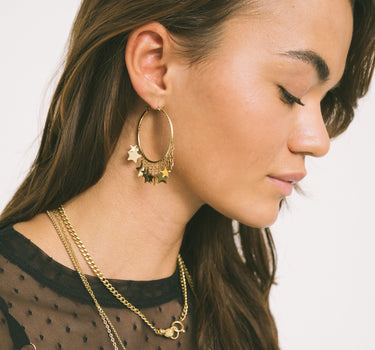 TILTIL Earrings Bungly Starhoops Gold - Things I Like Things I Love