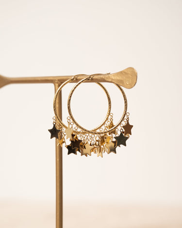 TILTIL Earrings Bungly Starhoops Gold - Things I Like Things I Love