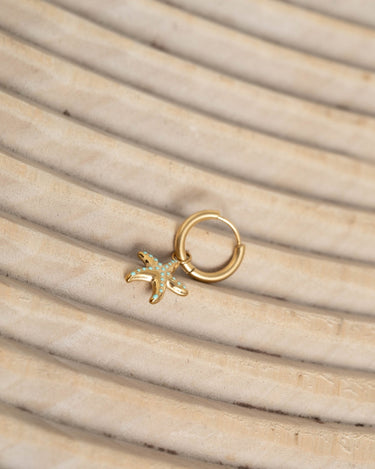 TILTIL Earrings Gold Plated Hoop Seastar Gold - Things I Like Things I Love