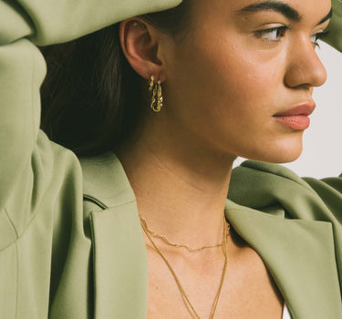 TILTIL Earrings Matty Twisted Gold - Things I Like Things I Love