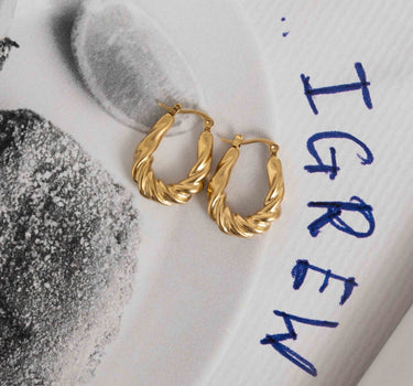 TILTIL Earrings Matty Twisted Gold - Things I Like Things I Love