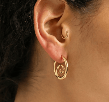 TILTIL Earrings Sonia Swirl Hoops Gold - Things I Like Things I Love
