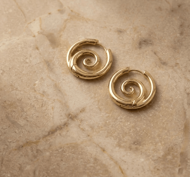 TILTIL Earrings Sonia Swirl Hoops Gold - Things I Like Things I Love