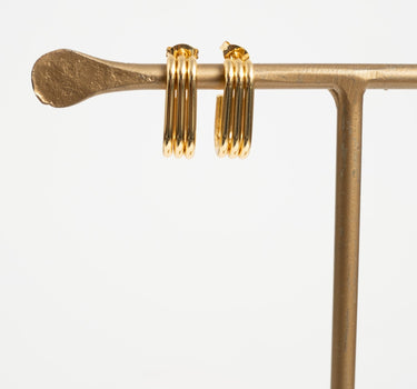 TILTIL Earrings Triple Oval Gold - Things I Like Things I Love