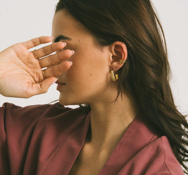 TILTIL Earrings Triple Oval Gold - Things I Like Things I Love