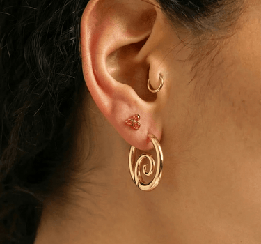 TILTIL Earrings Zircon Stud Orange - Things I Like Things I Love