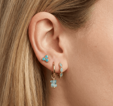 TILTIL Earrings Zircon Stud Turquoise - Things I Like Things I Love
