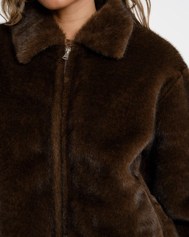 TILTIL Elena Furry Bomber Bruin - Things I Like Things I Love