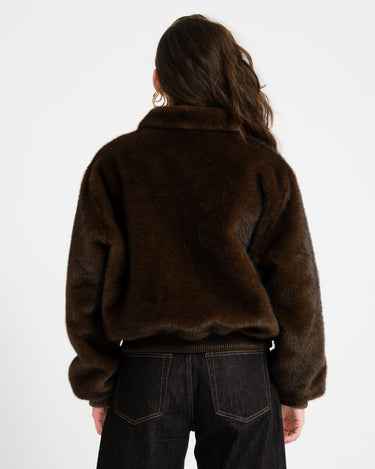 TILTIL Elena Furry Bomber Bruin - Things I Like Things I Love