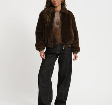 TILTIL Elena Furry Bomber Bruin - Things I Like Things I Love