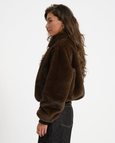 TILTIL Elena Furry Bomber Bruin - Things I Like Things I Love