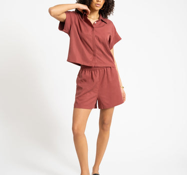 TILTIL Elin Tencel Short Sleeve Blouse Blush - Things I Like Things I Love