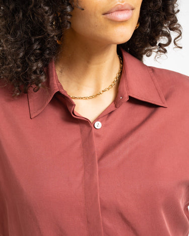 TILTIL Elin Tencel Short Sleeve Blouse Blush - Things I Like Things I Love