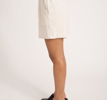 TILTIL Elli Short Linen Melange Beige Seam - Things I Like Things I Love