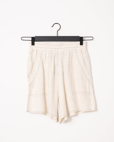 TILTIL Elli Short Linen Melange Beige Seam - Things I Like Things I Love