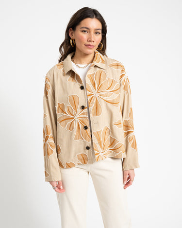 TILTIL Embroidered Zala Jacket Sand - Things I Like Things I Love