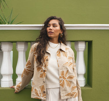 TILTIL Embroidered Zala Jacket Sand - Things I Like Things I Love