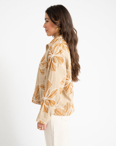 TILTIL Embroidered Zala Jacket Sand - Things I Like Things I Love