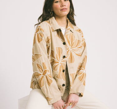 TILTIL Embroidered Zala Jacket Sand - Things I Like Things I Love