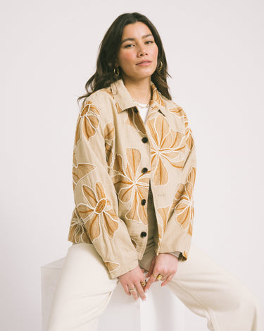 TILTIL Embroidered Zala Jacket Sand - Things I Like Things I Love
