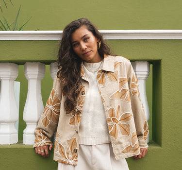 TILTIL Embroidered Zala Jacket Sand - Things I Like Things I Love