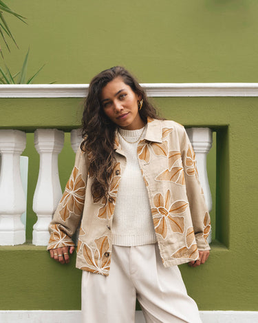TILTIL Embroidered Zala Jacket Sand - Things I Like Things I Love