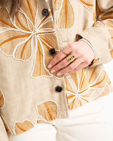 TILTIL Embroidered Zala Jacket Sand - Things I Like Things I Love
