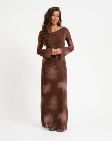 TILTIL Emilia Mesh Dress Brown - Things I Like Things I Love